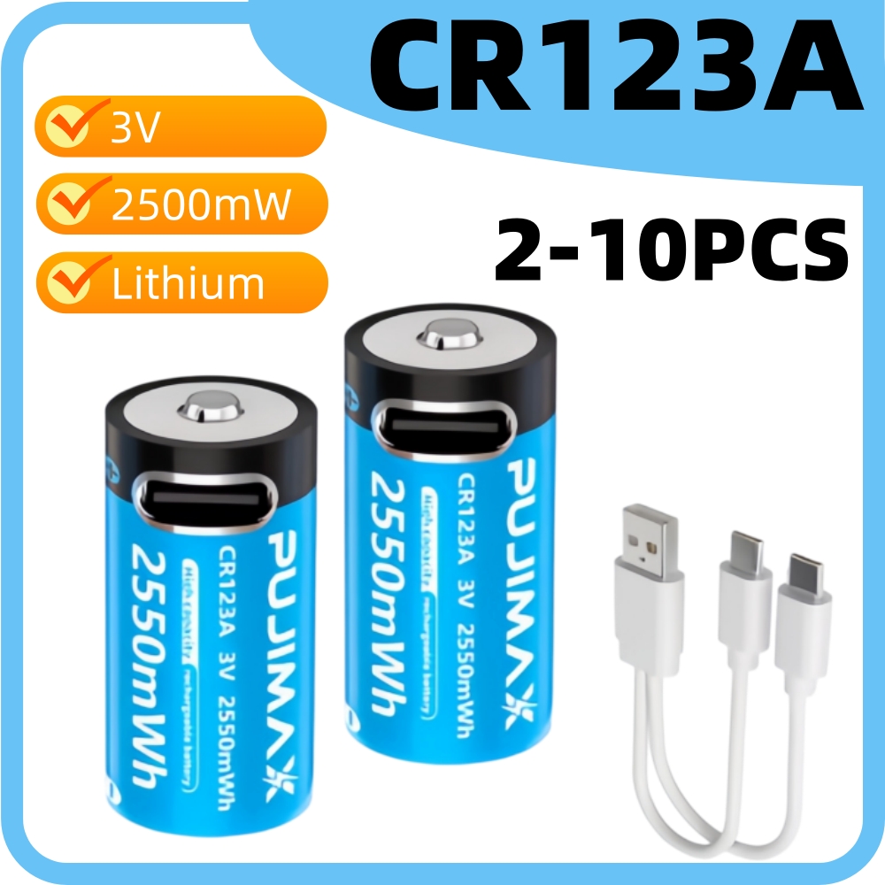 Home Security Battery Replacement - CR123A 3V 2500mWh Wiederaufladbare Lithium-Batterie, Ersatzzelle