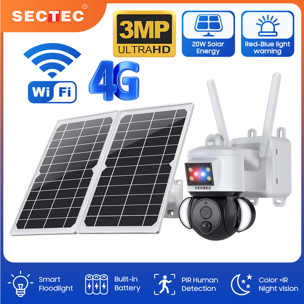 Sectec 20w Solar batterie rot  – Home Security Flood Lights Bewertung und Preis